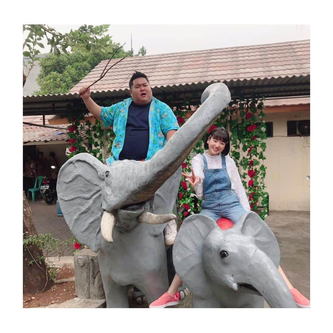 仲川遥香さんのインスタグラム写真 - (仲川遥香Instagram)「Gajah gede & Gajah kecil🤣🤣🤣 大きいゾウさんと小さいゾウさん🐘  #indonesia #jakarta #japan #tokyo #インドネシアライフ #インドネシアタレント #ジャカルタ生活 #ジャカルタ在住 #🇯🇵🇮🇩 #ケンタ #KENTA @kentakenta3  #shooting #gajah #harukanakagawa #仲川遥香」8月28日 15時07分 - haruuuu_chan