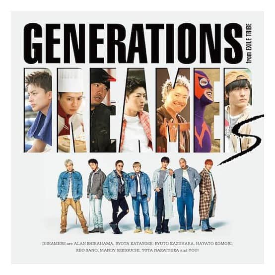 DirtyOrangeのインスタグラム：「8/28リリース GENERATIONS from EXILE TRIBE 20th single『DREAMERS』 . トラック携わらせて頂きました！ 記念すべき20枚目のシングルに携わらせて頂けて光栄です🔥🔥🔥 宜しくお願いします🎉」