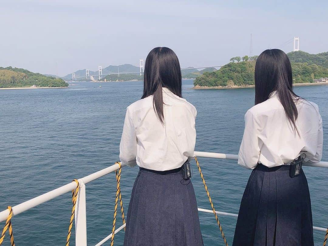 STU48さんのインスタグラム写真 - (STU48Instagram)「* 本日20:00〜 あいテレビ「STU48×バリシップ2019　未来への出航」 OA中です⛴  ふくちゃんと舞Qが、日本最大の海事都市、今治でロケをしてきました😆  ぜひご覧ください！ * * #STU48 #福田朱里 #中村舞 #あいテレビ #バリシップ2019  #今治 #瀬戸内」8月28日 20時11分 - stu48.official