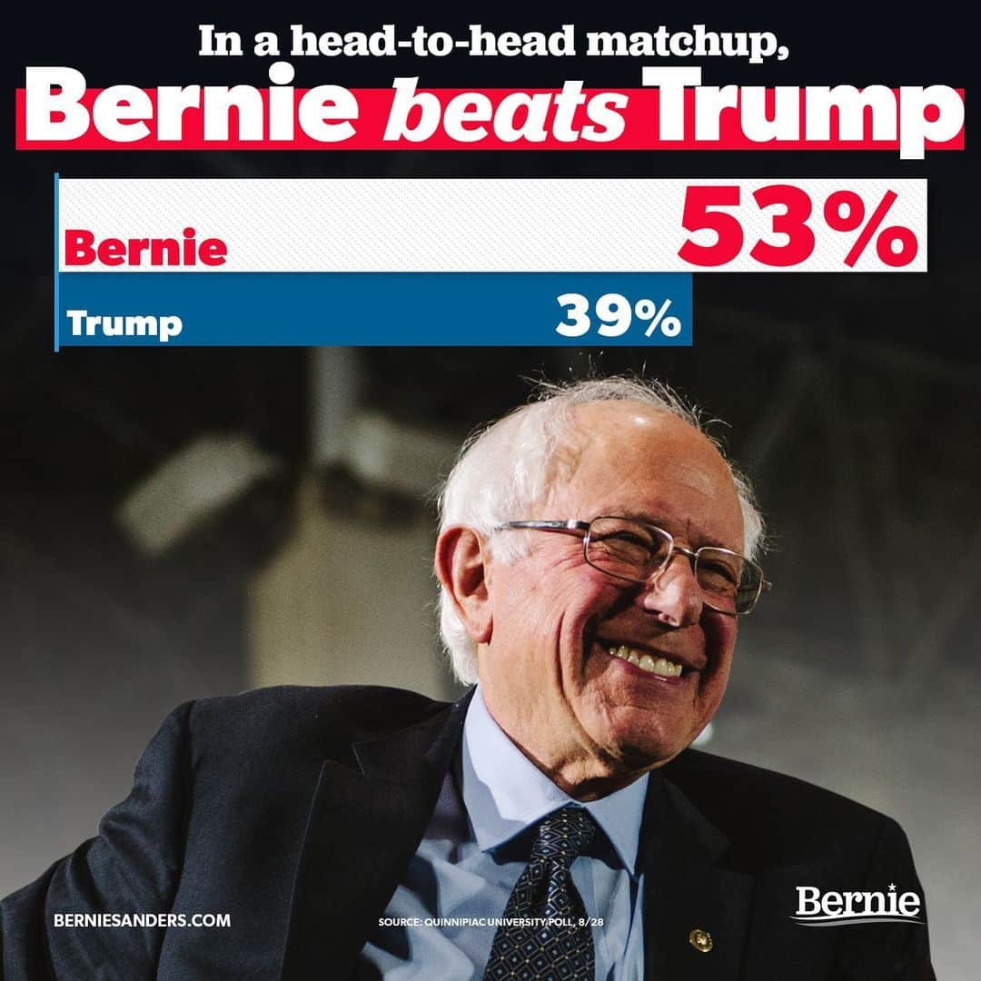 バーニー・サンダースさんのインスタグラム写真 - (バーニー・サンダースInstagram)「We are going to defeat Trump and beat him badly.」8月29日 5時16分 - berniesanders