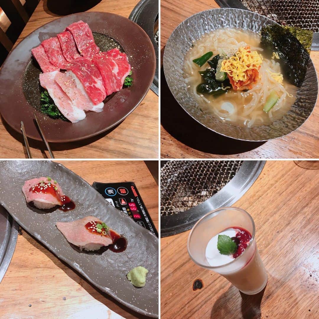橘芹那さんのインスタグラム写真 - (橘芹那Instagram)「.﻿ .﻿ . #同伴 で #焼き肉 #トラジ 鶴屋町店﻿ .﻿ . 📖 #スタンダードコース﻿ . ＋ #サーロイン握り ﻿ .﻿ . #ジンジャーハイボール で #乾杯#🍻 ﻿ .﻿ . #お肉 柔らかくて美味しかった🥺✨﻿ . #冷麺 もツルンと🍜﻿ .﻿ .﻿ . 日祝以外は月〜木4時まで、金土5時まで、﻿ . #深夜営業 してるからまた行きたい🤤💓﻿ .﻿ . .﻿ . ______________________________ ✍🏻 . #横浜#横浜グルメ#夜職#美女#ニューハーフ﻿ . #キャバ嬢#ホスト#パリピ#3150#397#🐮#🥂」8月29日 9時31分 - serinyangram
