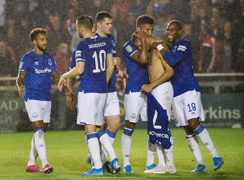 エヴァートンFCさんのインスタグラム写真 - (エヴァートンFCInstagram)「Matchday emotions: @carabao_cup! 🎢😁😠🤟😅 • • • #everton #efc #blues #toffees #coyb #cup #carabaocup #celebration」8月29日 22時33分 - everton