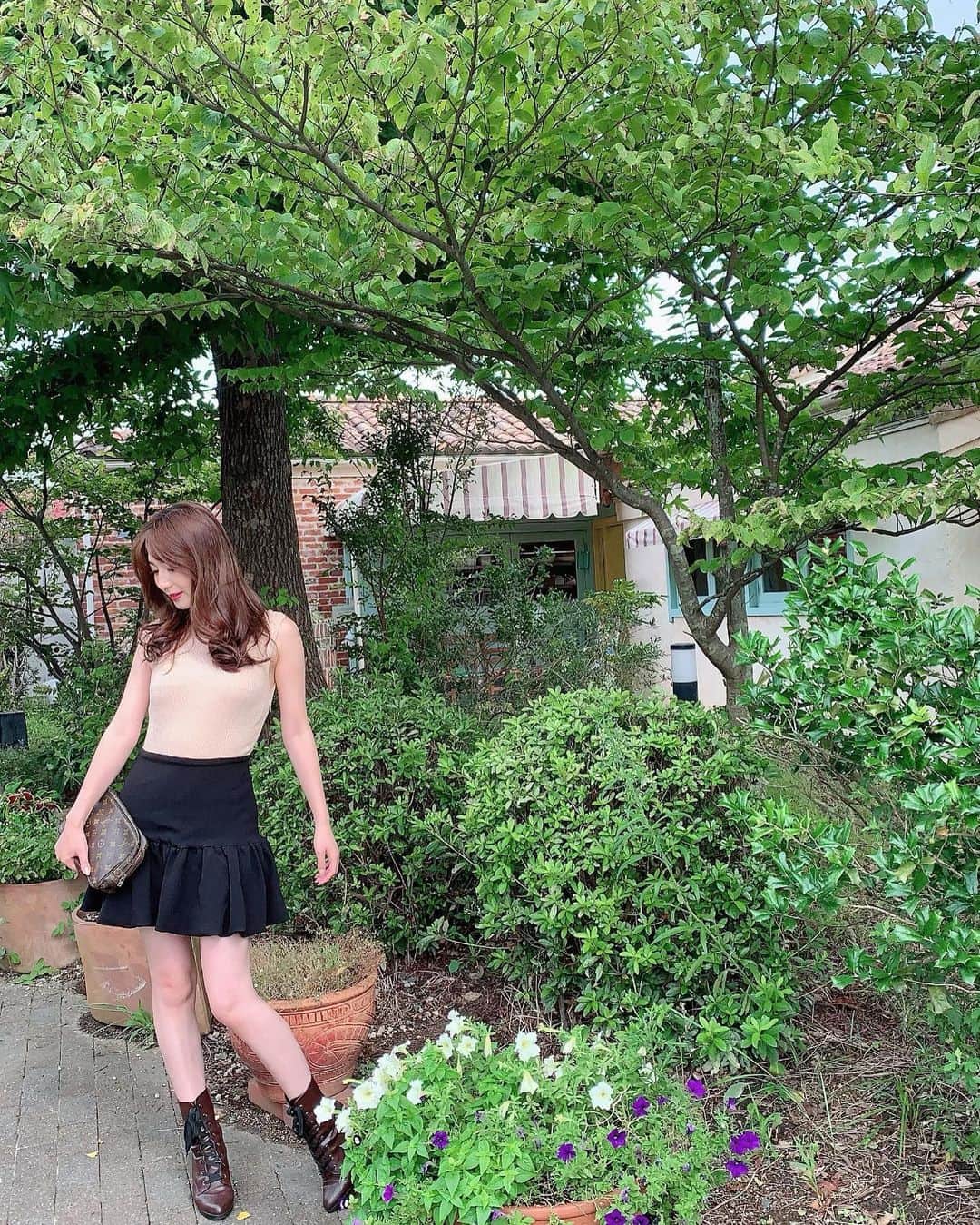 堀尾実咲のインスタグラム：「今日は久しぶりに #snidel 着たよ🐰💕 #cordinate #fashion #portrait  #onepiece」