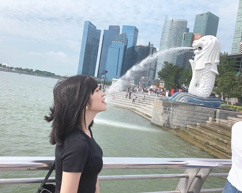 仙石みなみさんのインスタグラム写真 - (仙石みなみInstagram)「🦁 マーライオン❤︎ . . #マーライオン #merlion #シンガポール #singapore #water #lion #cute #love」8月29日 14時08分 - sengoku_minami