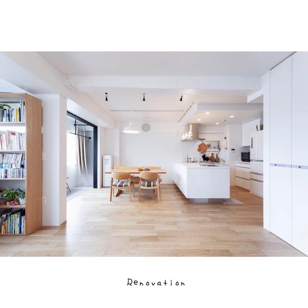 IMPRESTのインスタグラム：「Renovation ・ #マンション #中古マンション #マンションライフ #マンション暮らし #住宅 #デザイン住宅 #リノベーション #部屋 #インテリア #リビングインテリア #空間デザイン #施工事例 #interior #interiordesign #myhome #renovation #japan ・ #双日新都市開発」
