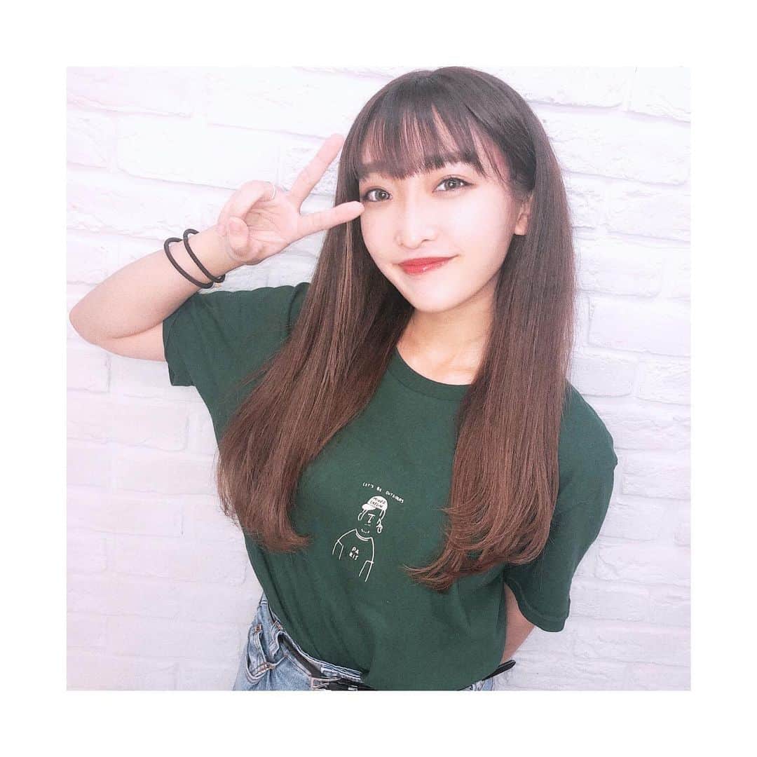 みなみのインスタグラム：「明るい髪の毛になたよー！！とってもお気に入り☺️💓🦖 そして、トキオトリートメントでサラサラ〜(〃▽〃)」