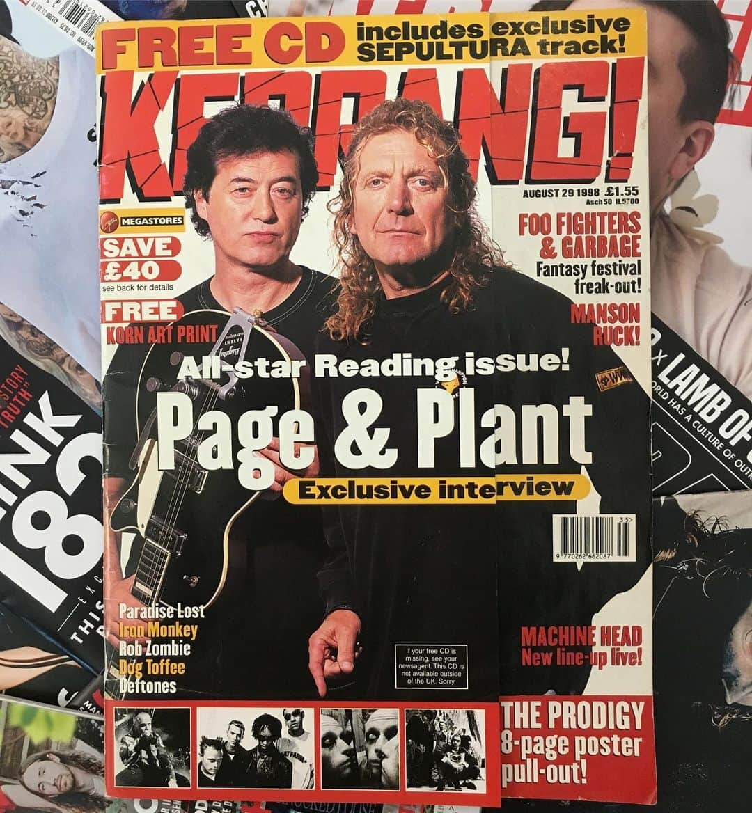 Kerrang!さんのインスタグラム写真 - (Kerrang!Instagram)「On this day in 1998, Jimmy Page and Robert Plant graced the cover of Kerrang! magazine 🎸 . . . #jimmypage #robertplant #ledzeppelin #tbt #throwbackthursday」8月29日 20時33分 - kerrangmagazine_