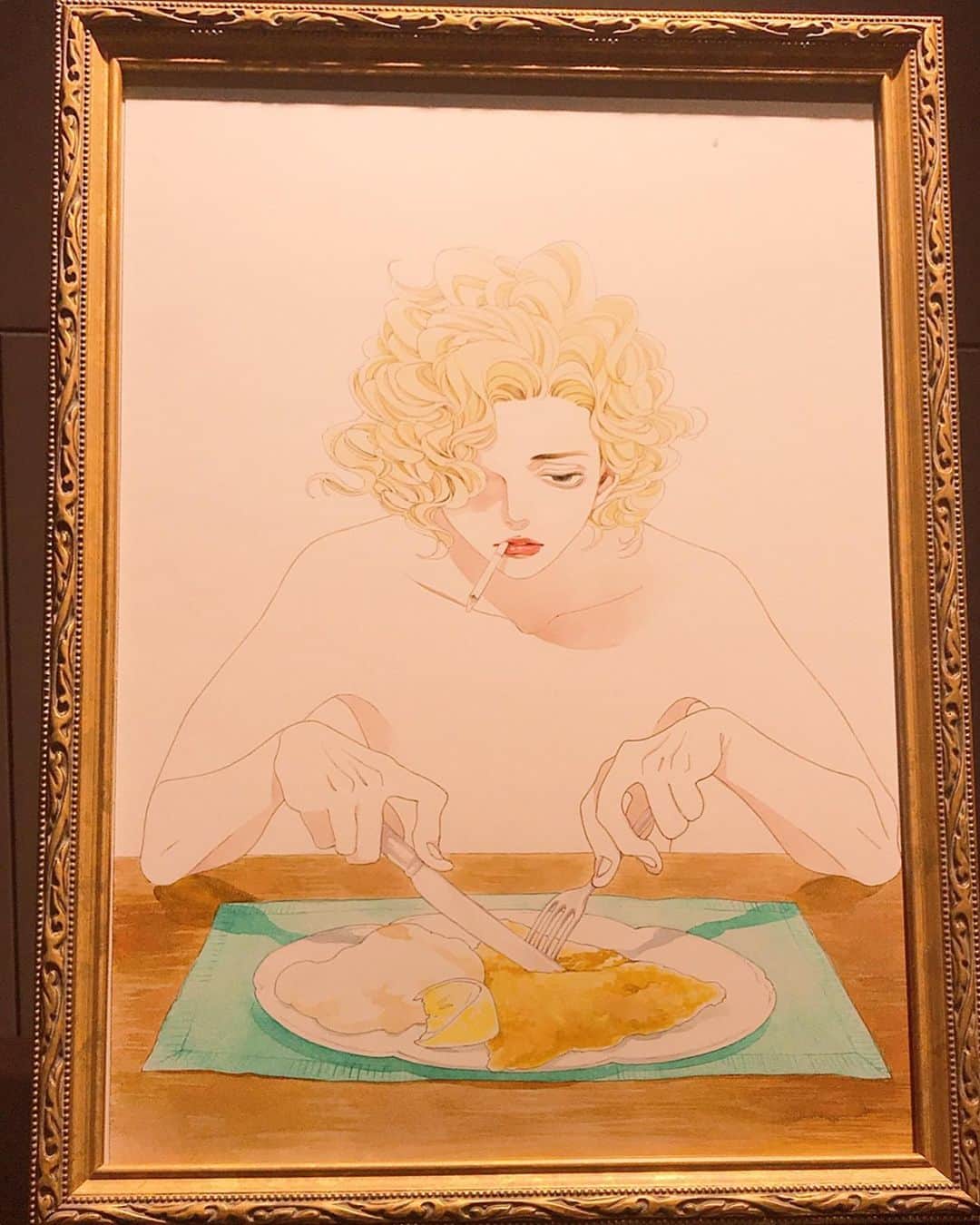 真山朔のインスタグラム：「中村明日美子先生の絵、神々しかった」