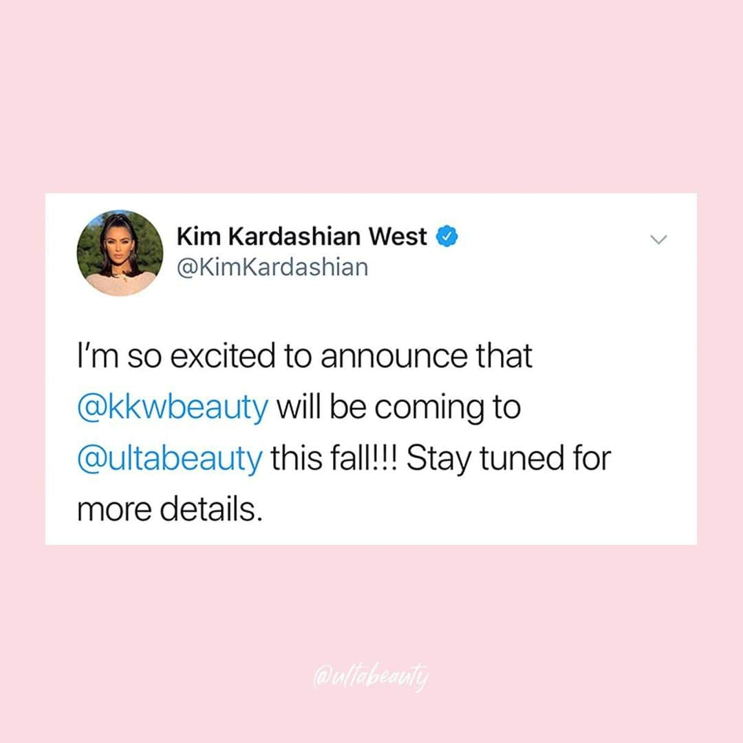 ULTA Beautyさんのインスタグラム写真 - (ULTA BeautyInstagram)「It's true!💃 @kkwbeauty is coming to Ulta Beauty this fall 🎉 Stay tuned for details! #ultabeauty」8月30日 6時28分 - ultabeauty