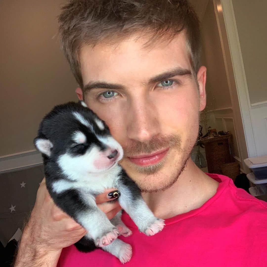 ジョーイ・グレーセッファのインスタグラム：「At least my puppy laughs at my jokes...」
