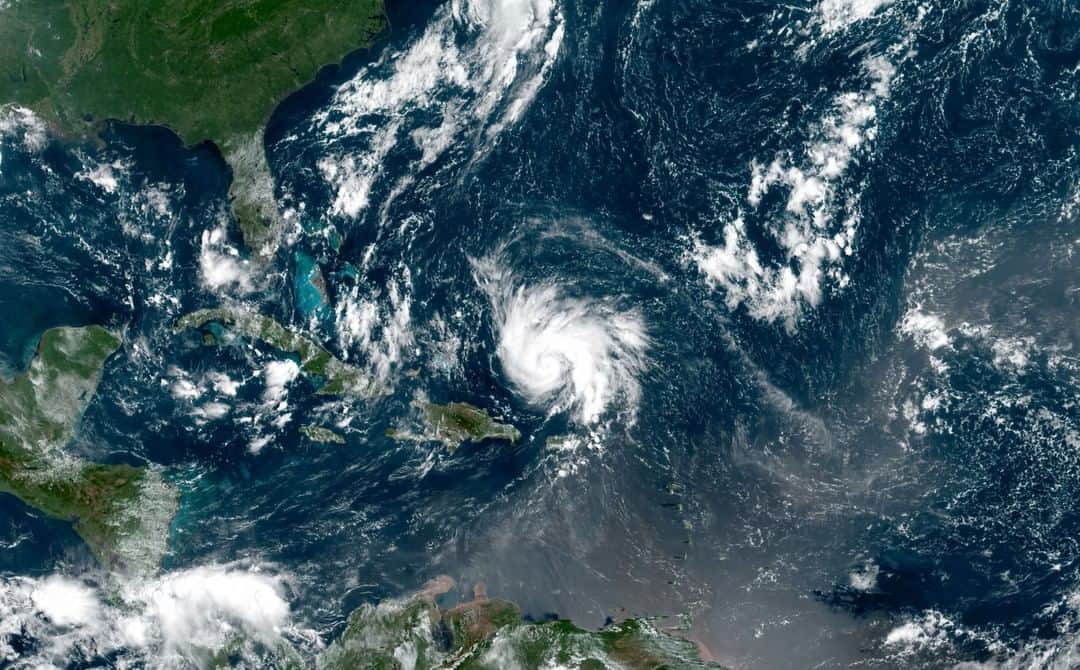 NASAさんのインスタグラム写真 - (NASAInstagram)「🌀As Hurricane Dorian continues its move towards land, satellite missions from NASA and @NOAA are keeping an eye on the storm from space. After brushing past Puerto Rico, the storm began intensifying over open waters. On Aug. 29, forecasters noted: “Strengthening is forecast during the next few days, and Dorian is expected to become a major hurricane on Friday, and remain an extremely dangerous hurricane through the weekend.” Seen here is a composite image of the strengthening storm from the GOES-16 satellite. This simulated natural color image comes from the weather satellite’s Advanced Baseline Imager. GOES-16 is operated by the National Oceanic and Atmospheric Administration (NOAA). NASA helps develop and launch the GOES series of satellites.  Image credit: NASA/NOAA/NESDIS #HurricaneDorian #Dorian #Storm #Hurricane #SatelliteView #Earth」8月30日 7時30分 - nasa