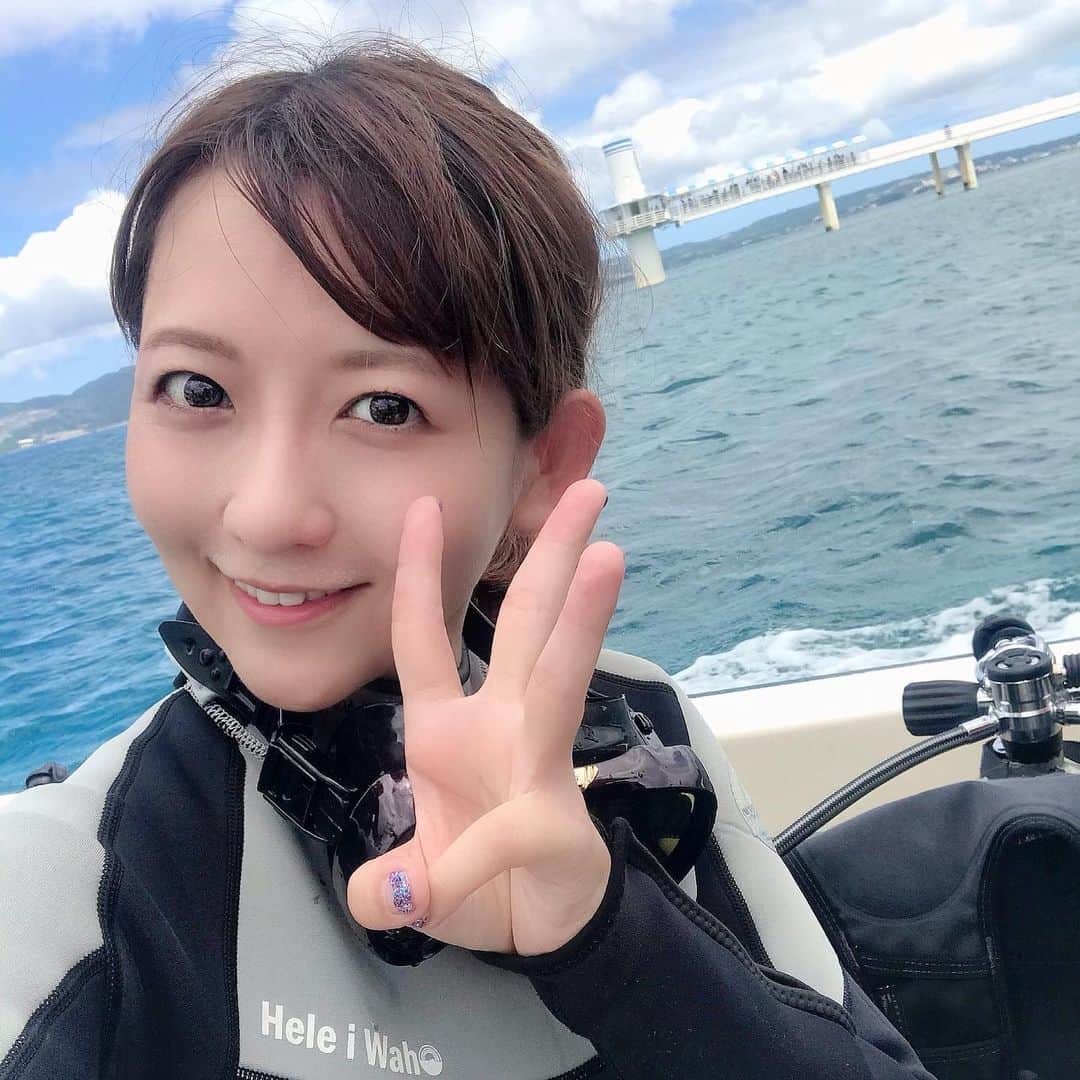 大河内美紗さんのインスタグラム写真 - (大河内美紗Instagram)「部瀬名でダイバーデビュー♡mic21 でオープンウォーターダイバーのライセンスを取得しました🐠 #mic21 #ダイビング #ダイバー #padi #沖縄」8月30日 1時11分 - misa_okochi