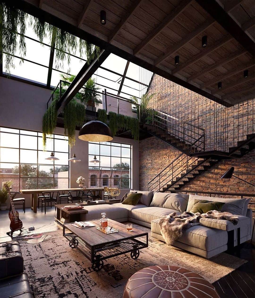 MT DOMAINEさんのインスタグラム写真 - (MT DOMAINEInstagram)「Who wants to move into this dream loft with us?🙋‍♀️ Design: @binyanstudios / Photo: @kayandburton」8月30日 1時26分 - mydomaine