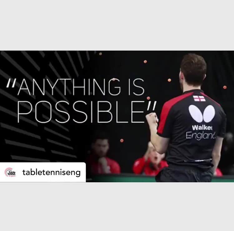 サム・ウォーカーのインスタグラム：「European Champs next week!! 💪🏻🏴󠁧󠁢󠁥󠁮󠁧󠁿 #repost • @tabletenniseng The 🏓 European Team Championships start on Tuesday! Press ▶️ to see the England squad or for a full preview and player interviews, visit tabletennisengland.co.uk #tabletennis #ITTFEuros2019」