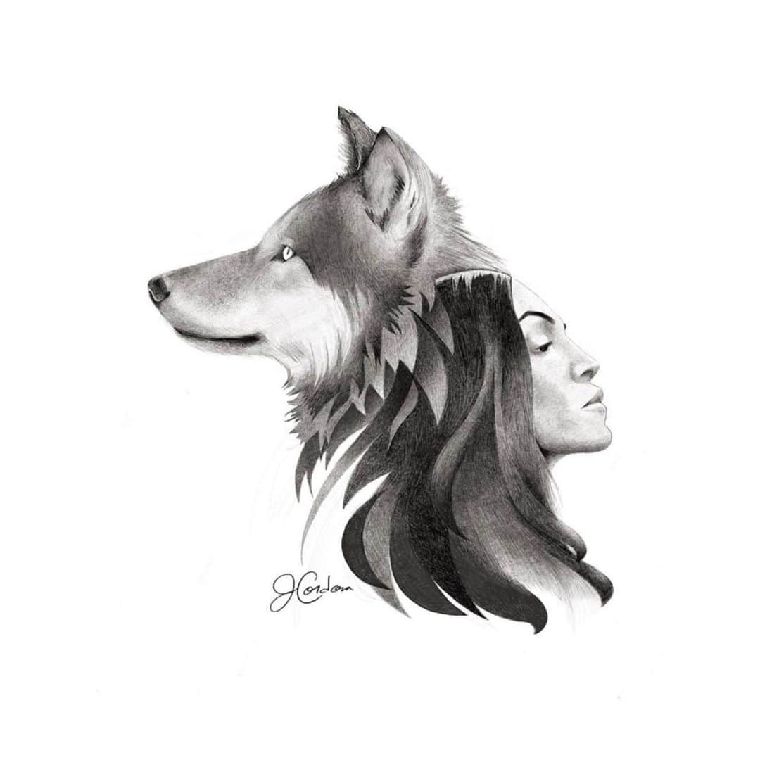 ナタリア・コルドバ・バックリーのインスタグラム：「Cuetlāchtli.  I LOVE this so much. The gifts of social media. GRACIAS @jen.cordova_ !  #Repost @reclaimyourpower ・・・ @jen.cordova_  Loba. Luchadora. (Digital, HB pencil)」