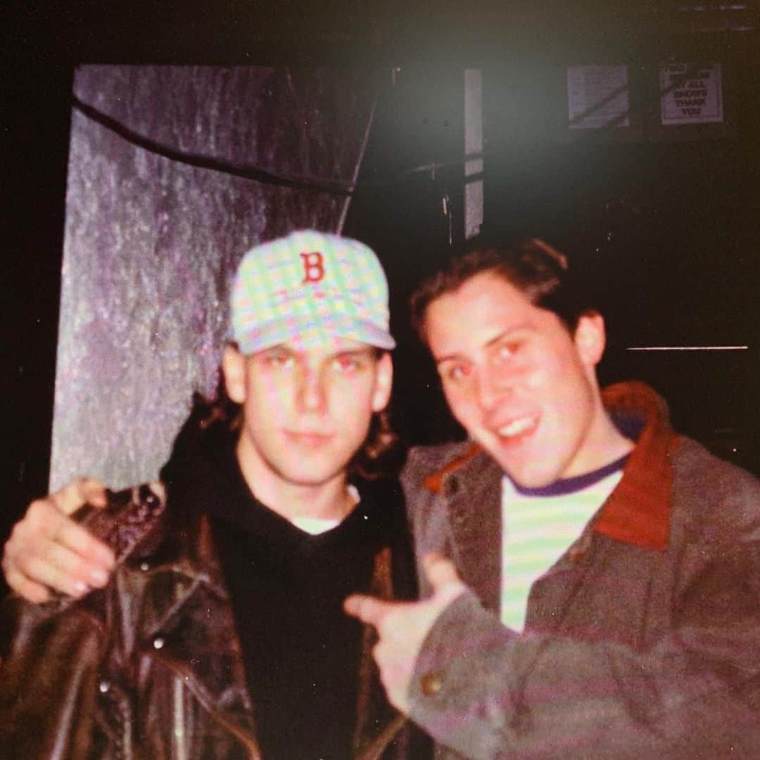 デイン・クックさんのインスタグラム写真 - (デイン・クックInstagram)「1994 #NYC with my fam @frostytheshowman outside of the now defunct Boston Comedy Club in The Village.  We spent many nights outside here conjuring up the goals we wanted to accomplish.. pipe dreams & possibilities. The wild thing is we still work together to this day together at #CAA and now as we make more big plans (ahem Radio City Music Hall Sept 14th) we look back on the shit we said we were gonna do and did it. This #tbt is dedicated to #loyalty. With people that believe in you and with your belief in them you can get anything accomplished.  #letsgo」8月30日 5時10分 - danecook