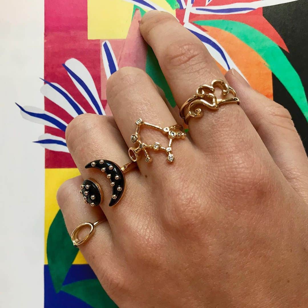 ルル フロストのインスタグラム：「All. On. Sale. Take 20% all rings + earrings during our Labor Day Sale with code: RINGS20. Shop via link in bio. #lulufrost #labordaysale」