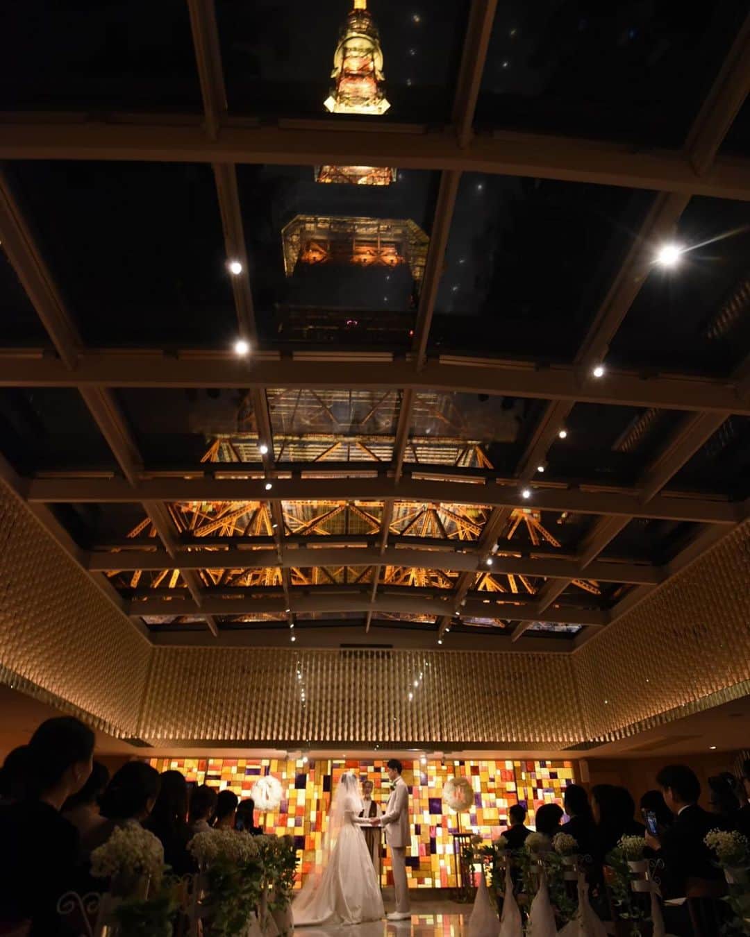 東京タワーの麓の結婚式のグルメインスタ