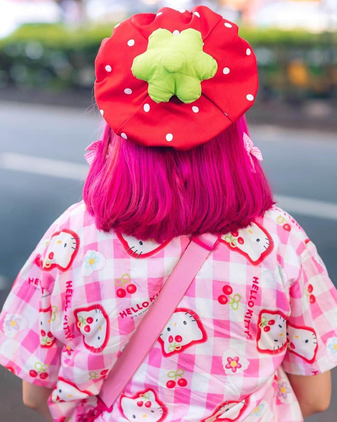 Harajuku Japanさんのインスタグラム写真 - (Harajuku JapanInstagram)「Tokyo resale shop staffer Kari (@ka_ri_1226) on the street in Harajuku wearing a Hello Kitty themed outfit with a KIKI2 Koenji (@kiki2kawaii) Kitty top and Kitty pants from San-biki no Koneko, a Spinns Kitty t-shirt, kawaii accessories, and Syunsoku sneakers.」8月30日 17時15分 - tokyofashion