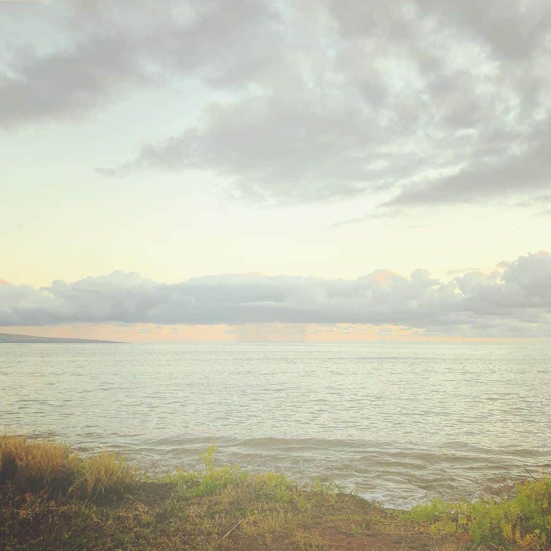山崎美弥子さんのインスタグラム写真 - (山崎美弥子Instagram)「Rain Falling on Horizon  水平線の上に降る雨。  #surf #ocean #island #beach #art #artwork #shell #coral #hawaii #painting  #landscape  #contemporaryart #seascape #canvas #artstudio #light #life #live #miyakoyamazaki #hawaii #tokyo 山崎美弥子 #絵画」8月30日 12時08分 - miyakoyamazaki