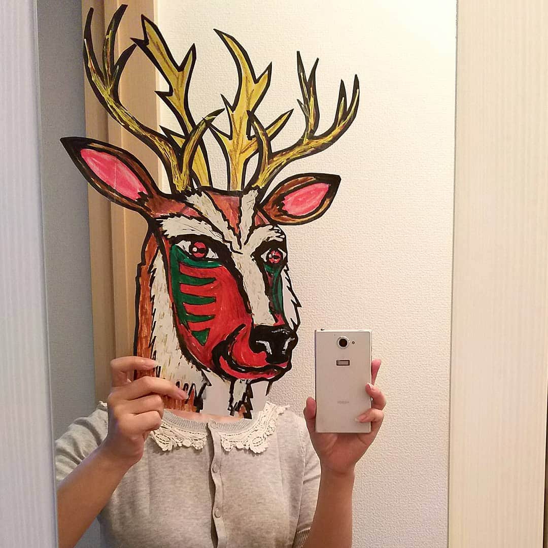 Sweet Strawberryさんのインスタグラム写真 Sweet Strawberryinstagram １つ前の投稿の 鹿 を もののけ姫 の シシガミ様 に変身させた はりつめた弓の ふるえる弦よ 月の光りにざわめく おまえの心 とぎすまされた刃の美しい そのきっさきによく