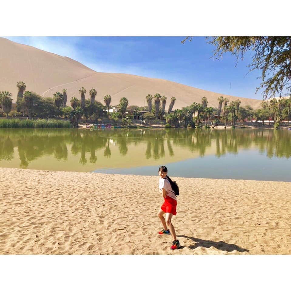 朝日放送「朝だ！生です旅サラダ」さんのインスタグラム写真 - (朝日放送「朝だ！生です旅サラダ」Instagram)「@edayuri_official 人口100人ほどの #砂漠の村 ワカチナ🏜 映画の世界のような光景を求めて 世界中から観光客が訪れます‼︎ . オアシスに近づいてみると、意外と大きい！ 村の真ん中の湖を囲むように 建物が並んでいます。 お土産やさんや、レストラン、カフェなど 私の想像していたオアシスとは 比べものにならないほど充実しているオアシス。 . 是非足を運んで頂きたいです😭💕 _ #ワカチナ #Huacachina #砂漠 #オアシス #砂丘  #レストラン #カフェ #お店もあるよ #ペルー #Peru _ #ABCテレビ #朝日放送テレビ #生放送 #土曜朝 #8時 #朝だ生です旅サラダ #旅サラダガールズ #江田友莉亜  #海外 #旅 #travel #trip」8月30日 18時21分 - tabisalad