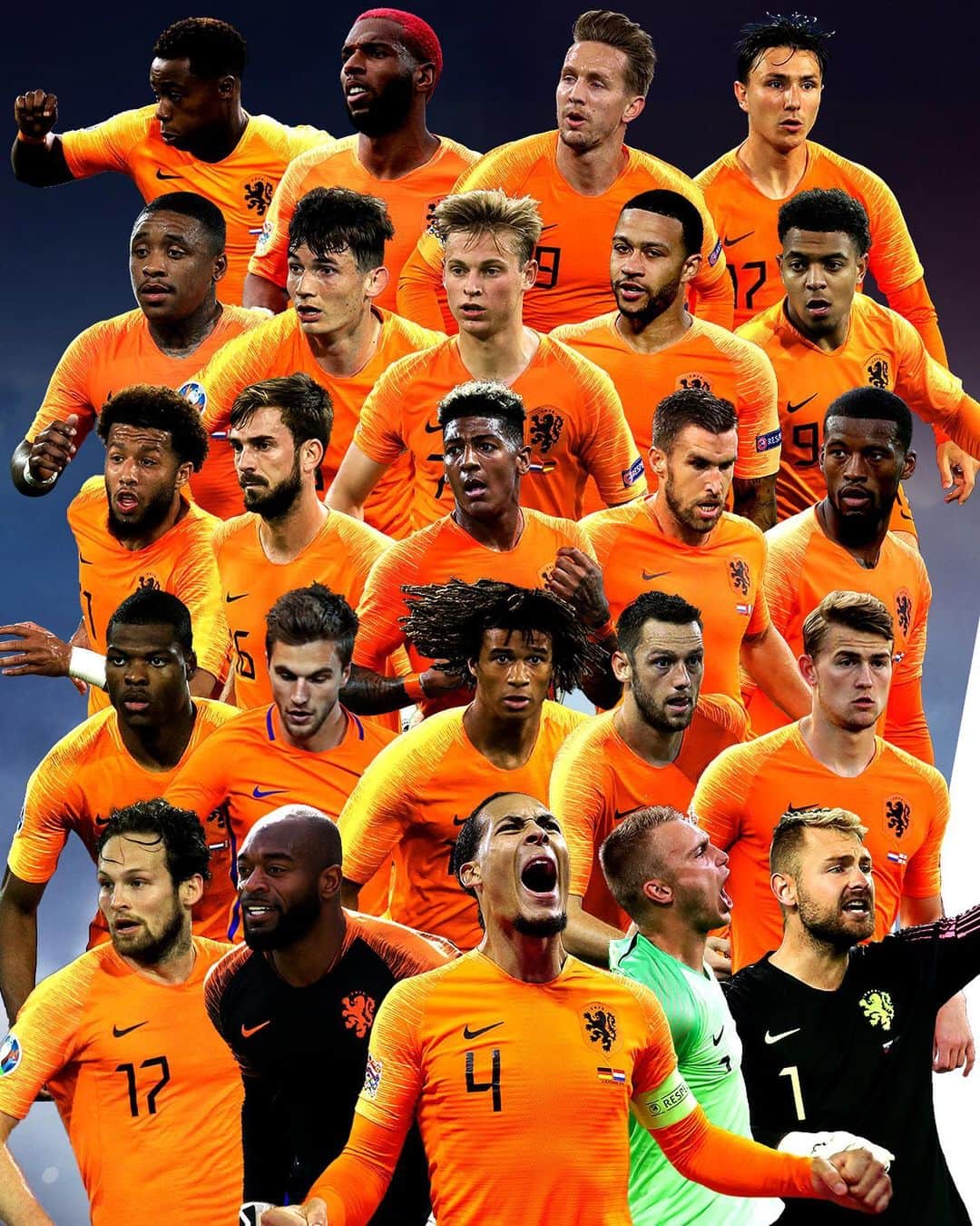 サッカー オランダ代表チームさんのインスタグラム写真 - (サッカー オランダ代表チームInstagram)「TEAM! 🔶 #DUINED #ESTNED」8月30日 19時00分 - onsoranje