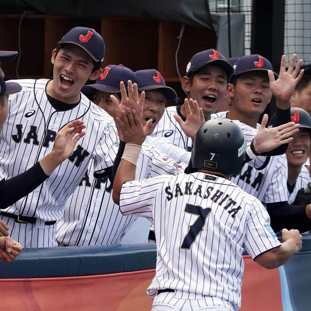 侍ジャパンさんのインスタグラム写真 - (侍ジャパンInstagram)「⠀ 第29回 WBSC U-18ベースボールワールドカップ オープニングラウンド 第1戦 日本 4 - 2 スペイン  7回まで2安打と苦しめられるも白星スタート✌️✨ クリーンアップの3連打で終盤に逆転勝ち‼️ ⠀ #侍ジャパン #U18代表 #ワールドカップ #池田陽佑 #智辯和歌山 #前佑囲斗 #津田学園 #石川昂弥 #東邦 #坂下翔馬 #智辯学園 #遠藤成 #東海大相模」8月30日 19時19分 - samuraijapan_official