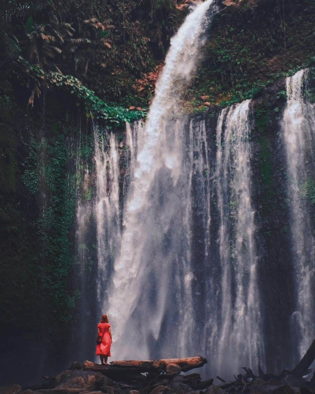 wacameraさんのインスタグラム写真 - (wacameraInstagram)「#Lombok #waterfall @tiempodecerezas  大きな岩を登り、流れの早い川を素足で渡り、地震で被害にあった倒木をくぐり抜けて電波のないこのエリアの滝を見に行った。赤道に近いインドネシアなのに寒くて一体日本の夏はどうしてしまったのかと思うほどでした。 Lombok島は観光地化されていない手付かずの自然が多く残っていて日本人はおろか外国人も少なかった。島を案内してくれたLombok在住のプロカメラマン @debucung に感謝。」8月30日 22時00分 - wacamera