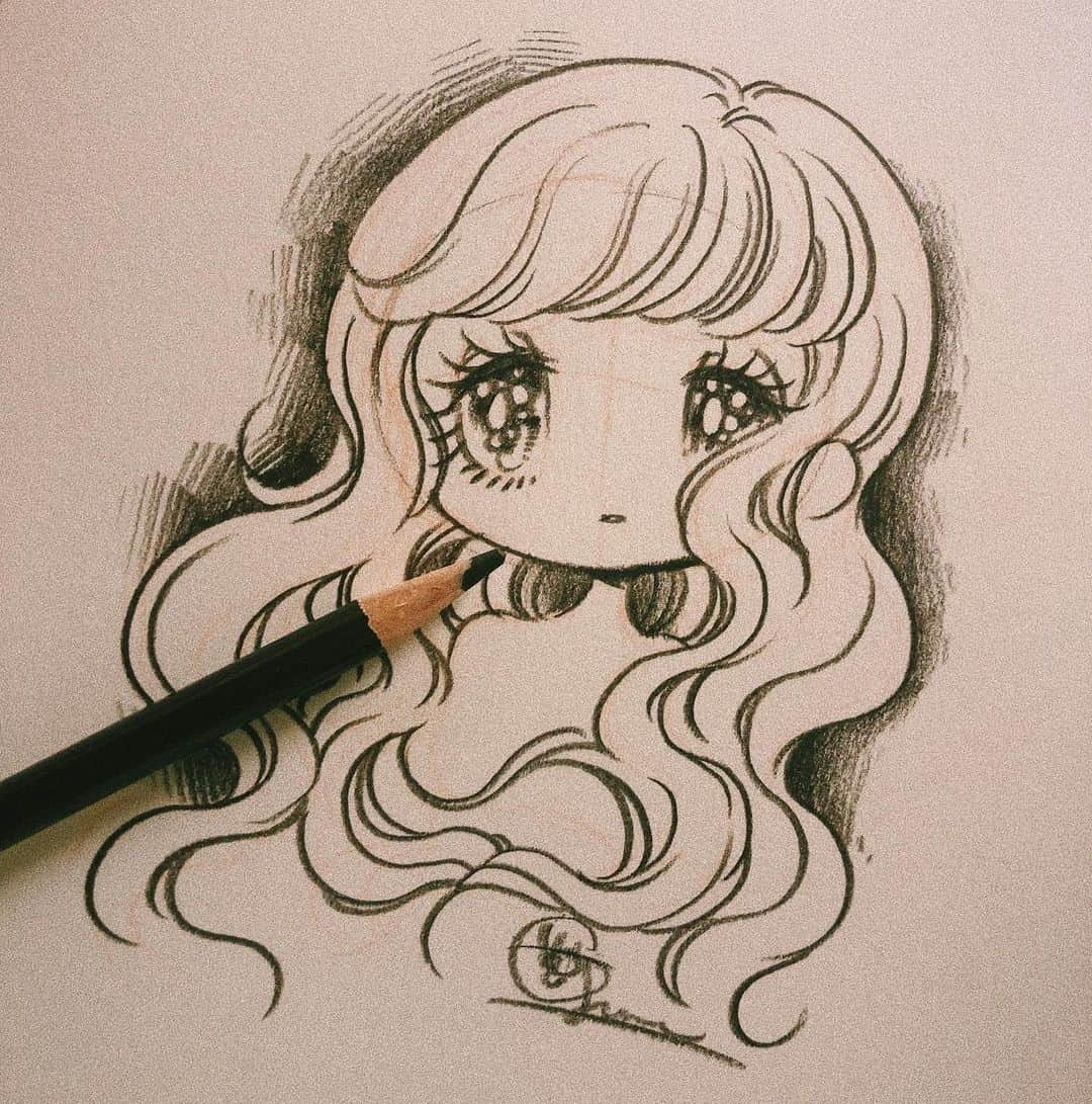 せきやゆりえさんのインスタグラム写真 - (せきやゆりえInstagram)「#illustration #sketch #colorpencils #colorpencilart #drawing #yuriesekiya #girl #wavehair」8月30日 22時09分 - gonhanamizz