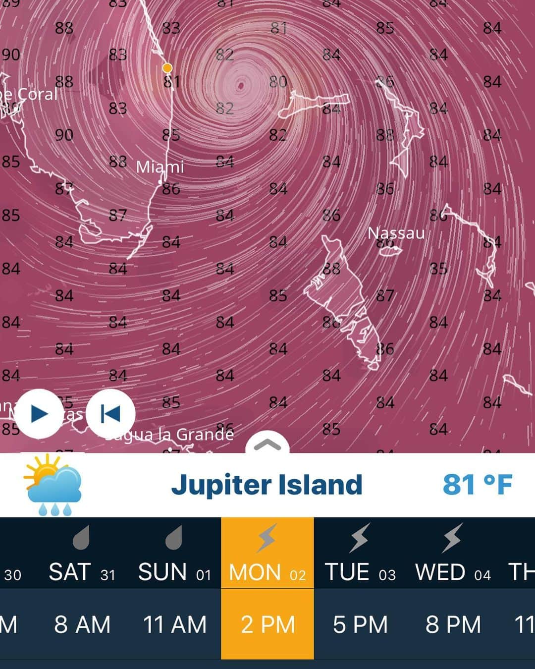 グレグ・ノーマンさんのインスタグラム写真 - (グレグ・ノーマンInstagram)「As of this model now Jupiter Island could be the bullseye. No matter where Hurricane Dorian goes Mother Nature will be making a statement! To all in Florida be smart, be safe, be patient and be helpful please. #hurricanedorian dorian #florida」8月31日 0時51分 - shark_gregnorman