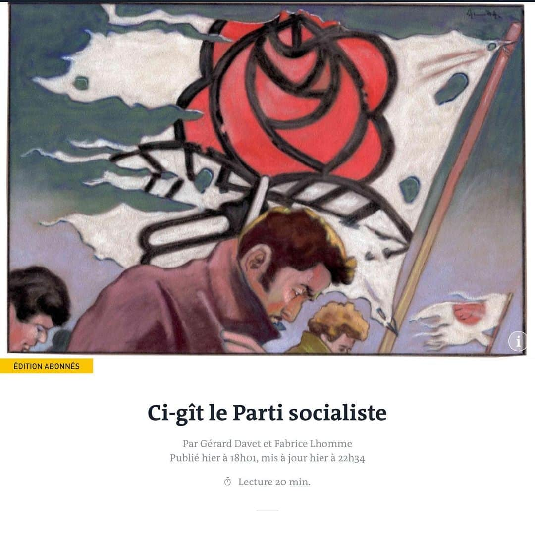 フローラン・ダバディーさんのインスタグラム写真 - (フローラン・ダバディーInstagram)「すでに今年のベスト記事。夏の最後の一週間に仏一般紙『ル・モンド』の人気連載となった「フランス左派の滅亡」。2012年−2017年、たった5年間で完全崩壊した伝統的な社会党の内幕のすべてが語られたドラマです。臆病者のオランド元大統領、時代遅れのエィロー元首相、虚栄心が勝るだけの有望な若手たちの裏切り行為。びっくりするほど生々しい内容です。オランド大統領を筆頭に、ほぼすべての政治家がコメント寄せ、お互いを猛批判する凄まじい暴露記事。そんな中、トロイの木馬のごとく、左派思想を信じるフリをし、結局は無慈悲に自身の恩師オランドと社会党のを背中を刺した、現マクロン大統領の野望と爬虫類のごとき振る舞いに鳥肌が立ちました。数年をかけ、この叙事詩を描いた二人のジャーナリストの取材力に脱帽。 ＃ジャーナリズム Such an epic, a fantastic read, the decline and death of the French Socialist Party by #journallemonde #gerarddavet #fabricelhomme a masterpiece which deserves a #PulitzerPrize for its accuracy and romanesque depiction of the cruelty of politics. THE read of this summer  #journalismedinvestigation」8月31日 10時22分 - florent_dabadie