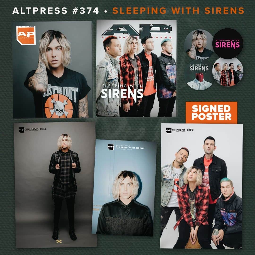 Alternative Pressさんのインスタグラム写真 - (Alternative PressInstagram)「@sleepingwithsirens are back on the cover of AP with a whole new album on the way that will NOT disappoint! Snag both exclusive covers and HAND SIGNED posters now before they're gone⁠ ALTPRESS.COM/NEWISSUE⁠ or LINK IN BIO⁠ .⁠ Photographed by: @ashleyosborn⁠ Styled by: @joshmadden⁠ .⁠ .⁠ .⁠ #sleepingwithsirens #sws #sleepingwithsirensmagazine #swsmagazine #sleepingwithsirensmerch #swsmerch #altpress #alternativepress #alternativepressmagazine #kellinquinn #jackfowler #nickmartin #justinhills #sumerianrecords #howitfeelstobelost #agreetodisagree #leaveitallbehind⁠」8月31日 11時35分 - altpress