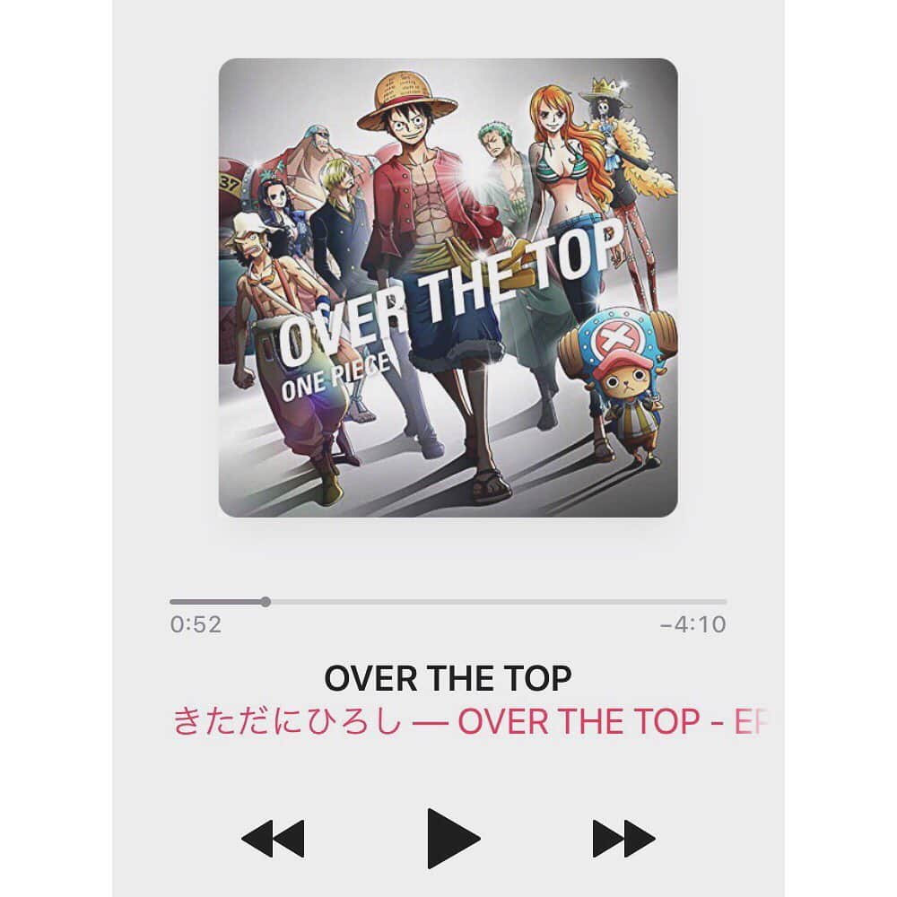 潘めぐみさんのインスタグラム写真 - (潘めぐみInstagram)「♪ OVER THE TOP ／ きただにひろし . 『ウィーア！』からの、きただにひろしさんと田中公平さんのコンビは、もう最高すぎます。 . イントロからの衝撃、サビの破壊力、歌詞の良さ。 . いやはや、堪りません。 . アニソンって、いいなぁ。 . 気分がブチ上がります。 . #OVERTHETOP #きただにひろし #ONEPIECE #ワンピース #music #nowplaying」9月29日 14時32分 - han_meg_han