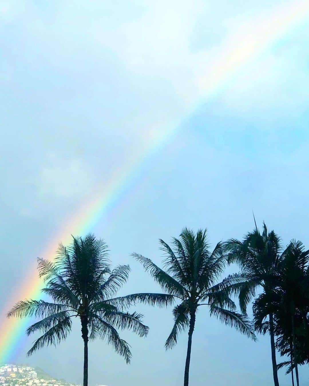 のインスタグラム：「Aloha🤗🌈 . . . . . #norainnorainbow #rainbow #aloha #mahalo #hawaii #ハワイ」