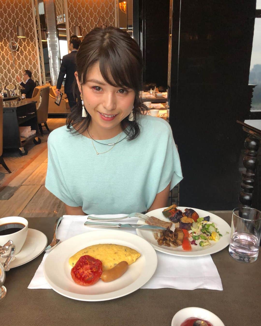 齋藤優紀さんのインスタグラム写真 - (齋藤優紀Instagram)「@shangrila_tokyo シャングリラホテルの朝食は、有名なだけあって美味しすぎた😊✨✨ ホテルの朝食といえばオムレツ😍😍」9月29日 12時45分 - yuki_fit0828