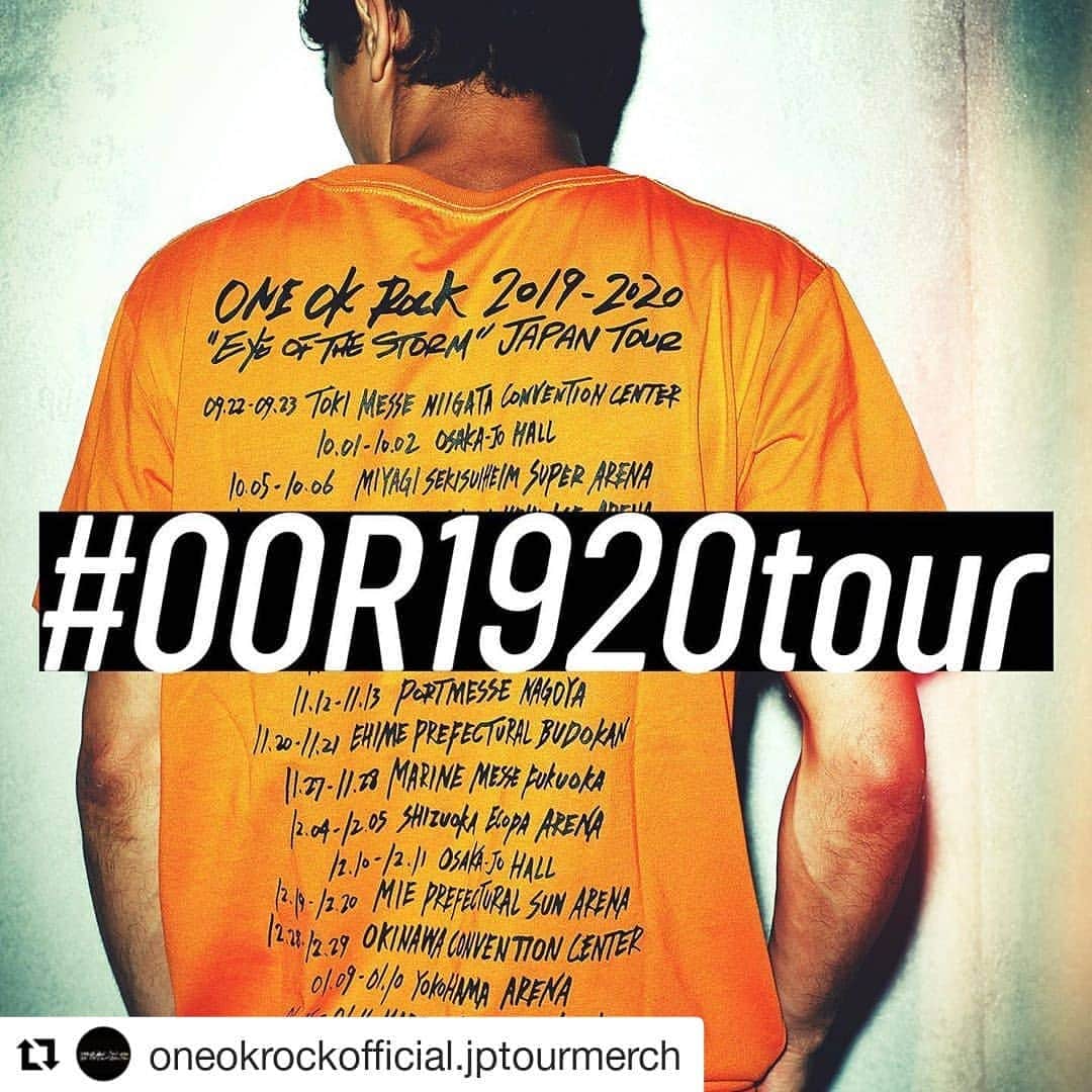 ONE OK ROCKさんのインスタグラム写真 - (ONE OK ROCKInstagram)「#Repost @oneokrockofficial.jptourmerch (@get_repost) ・・・ #oneokrock  #OOR1920tour」9月25日 15時01分 - oneokrockofficial