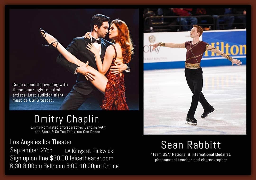 ベアトリサ・リャンのインスタグラム：「Last week of @laicetheater auditions!! Don't miss out on this super fun opportunity! @dmitry_chaplin will be back again this week for the off ice dance portion, and the incomparable @seanrabbitt will be the guest teacher for the on ice. Come check out what our team is all about! Go to www.laicetheater.com to learn more and to pre-register 💜💜 💜  #losangelesicetheater #LAIT #theateronice #icetheater #iceskating #figureskating #usfigureskating #TeamUSA #teamsports #youthsports #dance #sytycd #dwts #ballroom #class #audition」