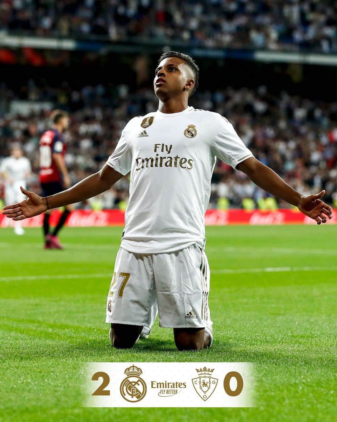 レアル・マドリードさんのインスタグラム写真 - (レアル・マドリードInstagram)「Real Madrid 2-0 Osasuna ⚽ 36’ @ViniciusJunior ⚽️ 72’ @RodrygoGoes #Emirates | #HalaMadrid」9月26日 5時51分 - realmadrid