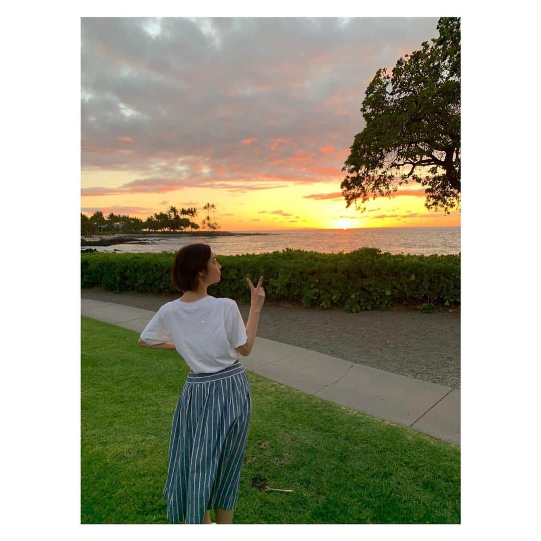 山谷花純さんのインスタグラム写真 - (山谷花純Instagram)「本日『Aloha story 〜ハワイから愛をこめて〜』放送です。 ハワイの夕陽。眩しかったなぁ。  #hawaii」9月26日 10時05分 - kasuminwoooow