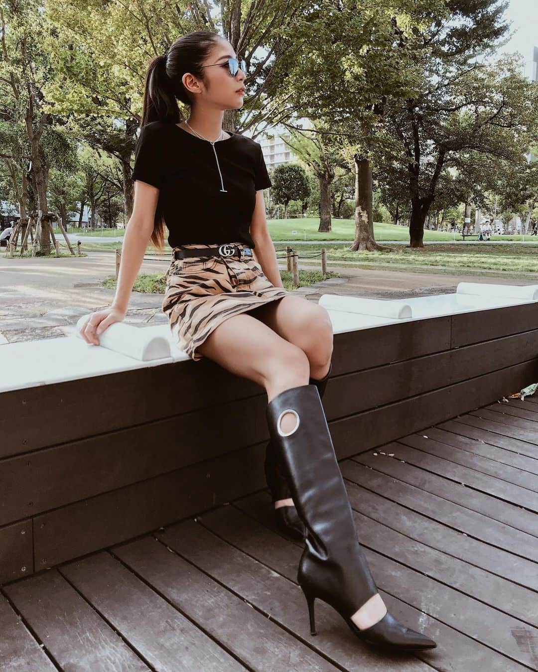 佐藤あずみのインスタグラム：「ラムちゃんだっちゃ🐯 . . #ootd #fashion #coordinate #code #japan #japanesegirl #私服 #コーデ」