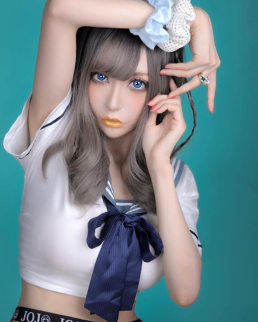 華密美琉さんのインスタグラム写真 - (華密美琉Instagram)「「勝ったのは…… オレです!」 https://twitter.com/chamomi017/status/1176831101051912192?s=21 たくさん嬉しいコメント嬉しいです!! ありがとうございます😊💕 #cos #jojosbizarreadventure #jojocos #image #コスプレ #コスプレイヤー #jojocosplay #jojoscosplayer #jjba #jjbacos #jjbacosplay #ジョジョリオン  #イメージ #コーデ #コーティネート #ファッション #イメージコーデ #キャラクター #ジョジョリオン好き #東方定助 #東方定助コスプレ #東方定助ごっこ 🌼🌼🌼🌼🌼 ジョジョリオンの主人公 東方定助のイメージコーデ⚓️ 自撮り動画はこちら💁‍♀️ https://twitter.com/chamomi017/status/1169489044872368128?s=21 🌼🌼🌼🌼🌼 イメージコーデに合わせたリングはKuonさんが作ったジョジョリオンの東方定助イメージリング💍 どのリングもキャラのイメージをうまく掴んでリングに閉じ込めたような… 「ソフト&ウェット」味があるッ!! https://twitter.com/chamomi017/status/1169558204331610113?s=21」9月26日 15時46分 - chamomile_chami