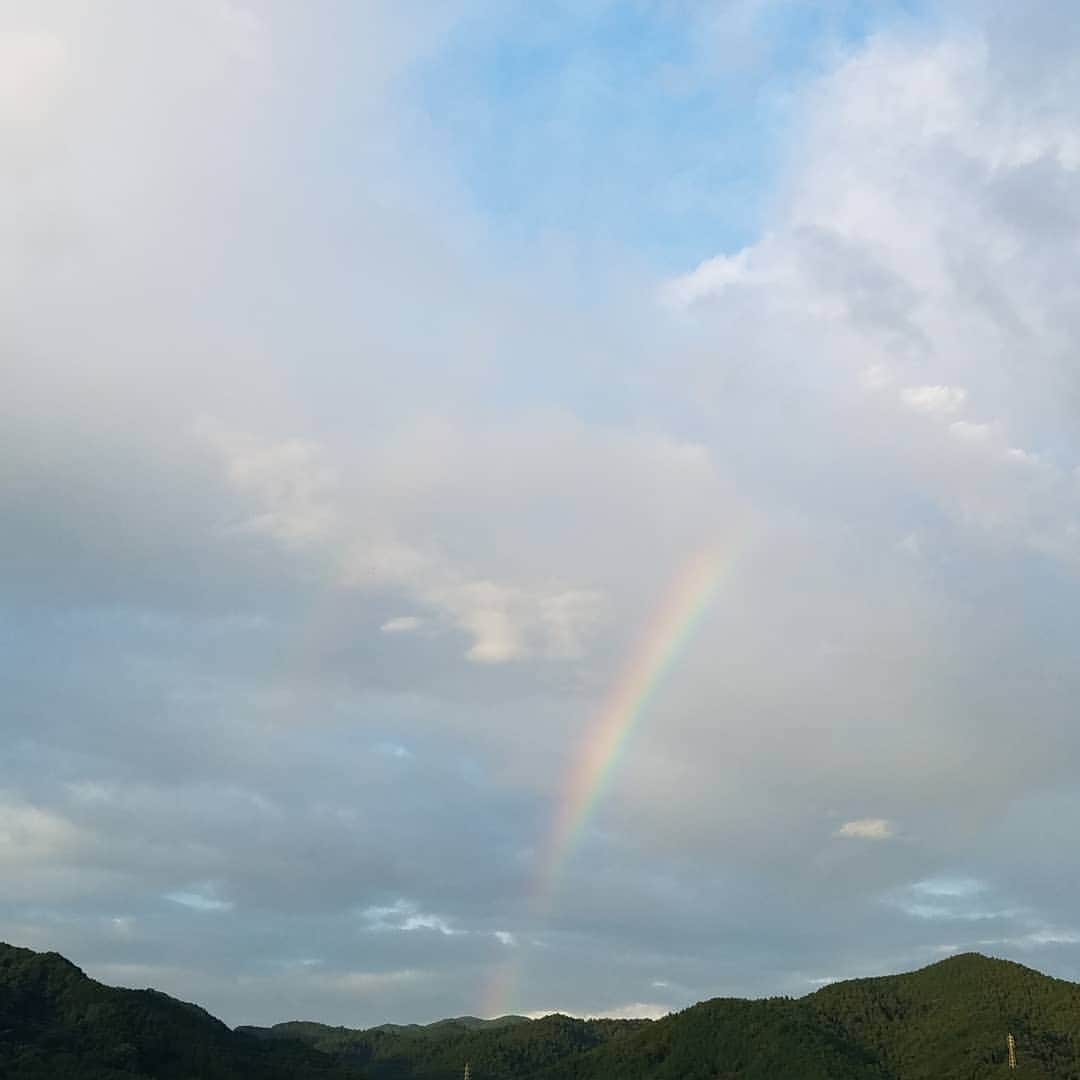 田畑竜介さんのインスタグラム写真 - (田畑竜介Instagram)「左端の虹はよく見ると二本🌈  雨に降られながら散歩した甲斐があった✨」9月27日 6時37分 - tabacchi_rkb