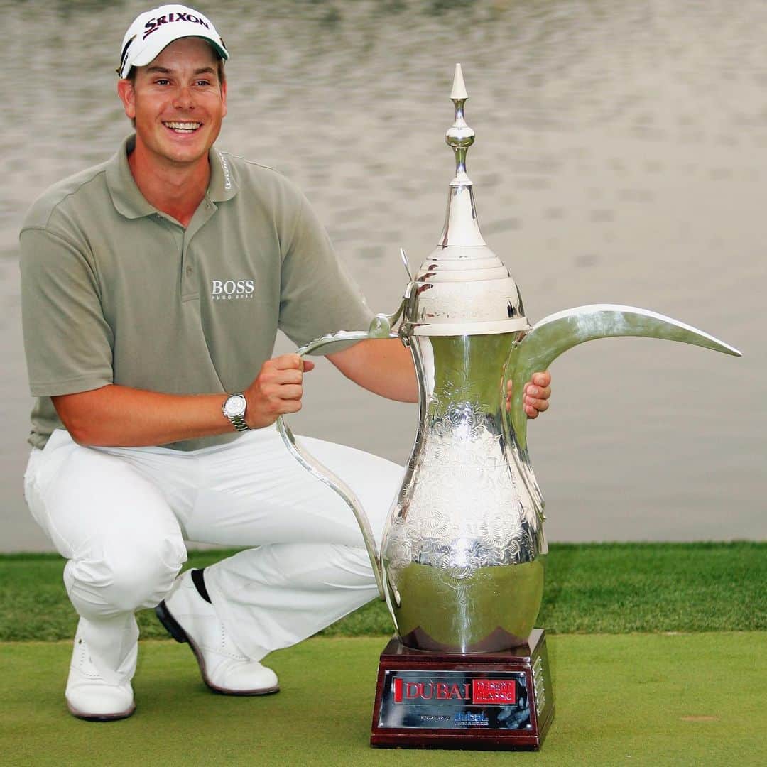 ヘンリク・ステンソンのインスタグラム：「The 2020 Dubai Desert Classic will be my 20th! I can’t believe how time flies and how old I am 😫. This picture is from my win 2007. See you at #ODDC 23-26 January!」