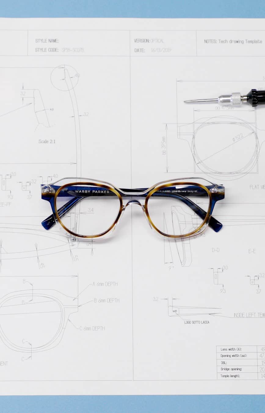 Warby Parkerのインスタグラム：「Crafted in Italy using a trio of acetates, each frame in our new Super Concentric collection took over three months to construct. This is your front-row seat to the process 👆」