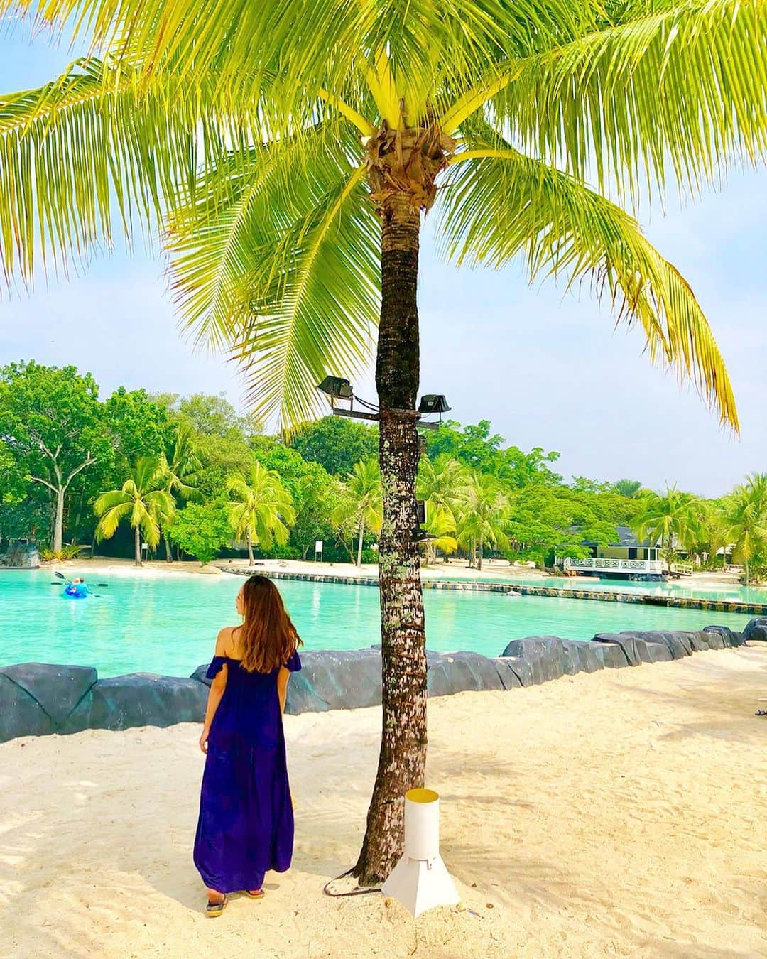 石田美奈子のインスタグラム：「ℂ𝕖𝕓𝕦. . おはようございます☺︎ ヤシの木ってリゾート感があって大好き🌴✨ . 今日は無駄に6時に起きてしまい、ネットで秋服探しから始まった1日📲 . ✈️ → #minako_trip . #cebu #セブ島 #マクタン島 #女子旅 #プランテーションベイ #セブ島旅行」