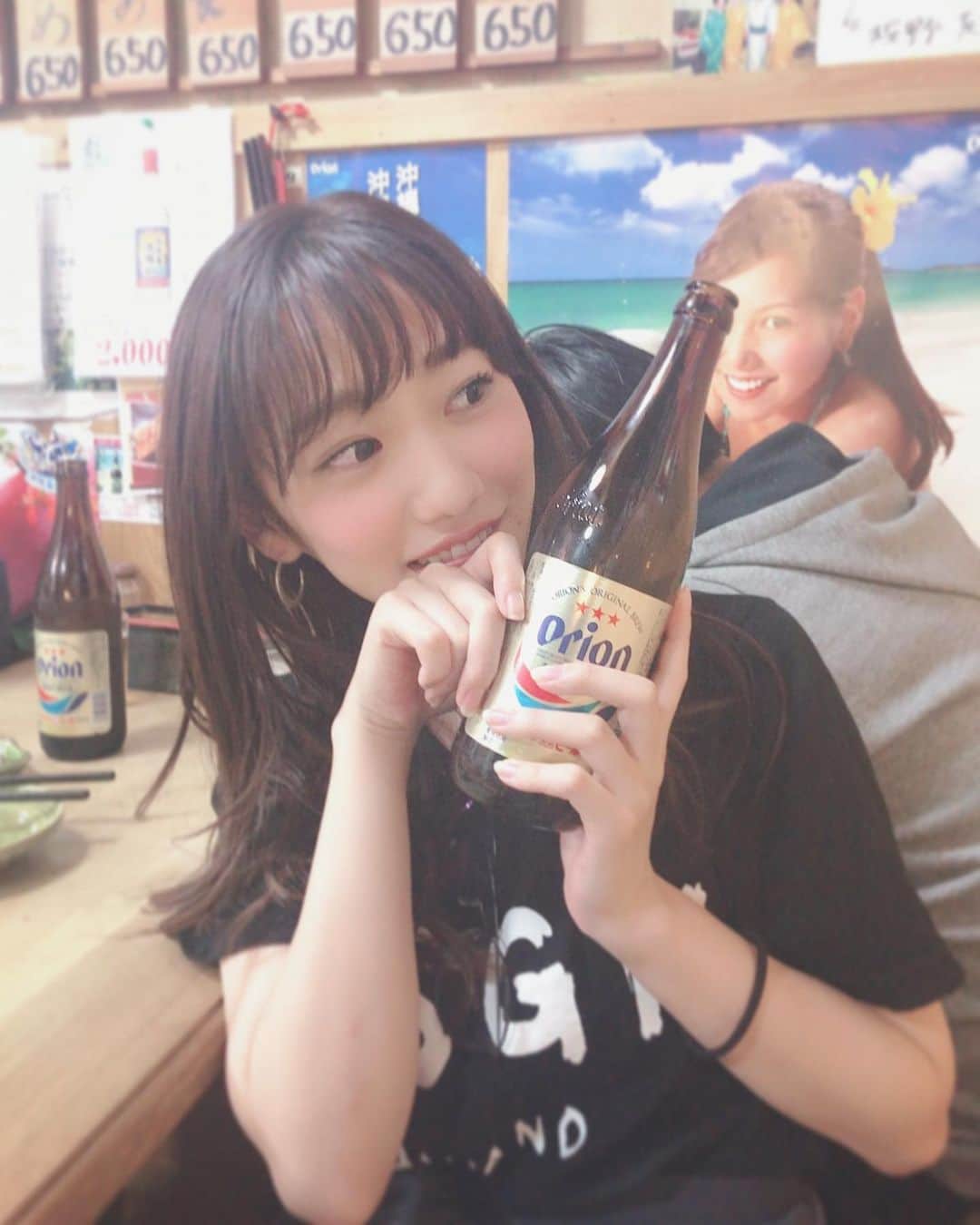のインスタグラム：「🍻﻿ ﻿ ﻿ ﻿ #orion #okinawa #オリオンビール #関根優那 #沖縄」