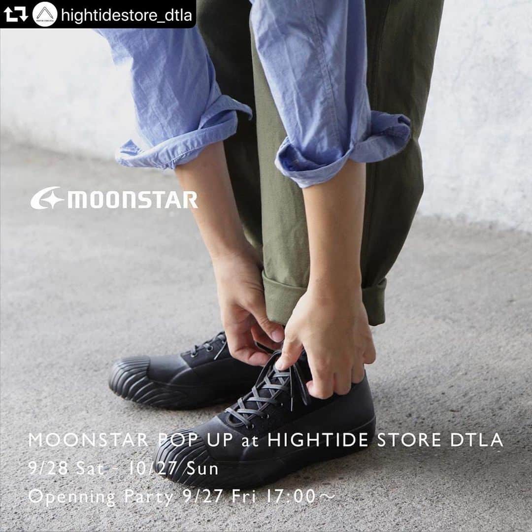 MOONSTARさんのインスタグラム写真 - (MOONSTARInstagram)「#repost @hightidestore_dtla ・・・ We are excited to have a pop up with @moonstar_jp from Sep 28th. Expecting full line-up of shoes, please come by to see and experience 146 years of continuing craftsmanship! We will have small giveaways with purchase. Opening reception party will start @5pm on the 27th. There will be live DJ by Kapsoul and Ricky from Pop Killer. See you there! #moonstarshoes #kapsoul  #popkiller_us #kurume  #popup #shoeslikepottery  #jikatabi  #madeinkurume #rowdtla」9月27日 12時03分 - moonstar_jp