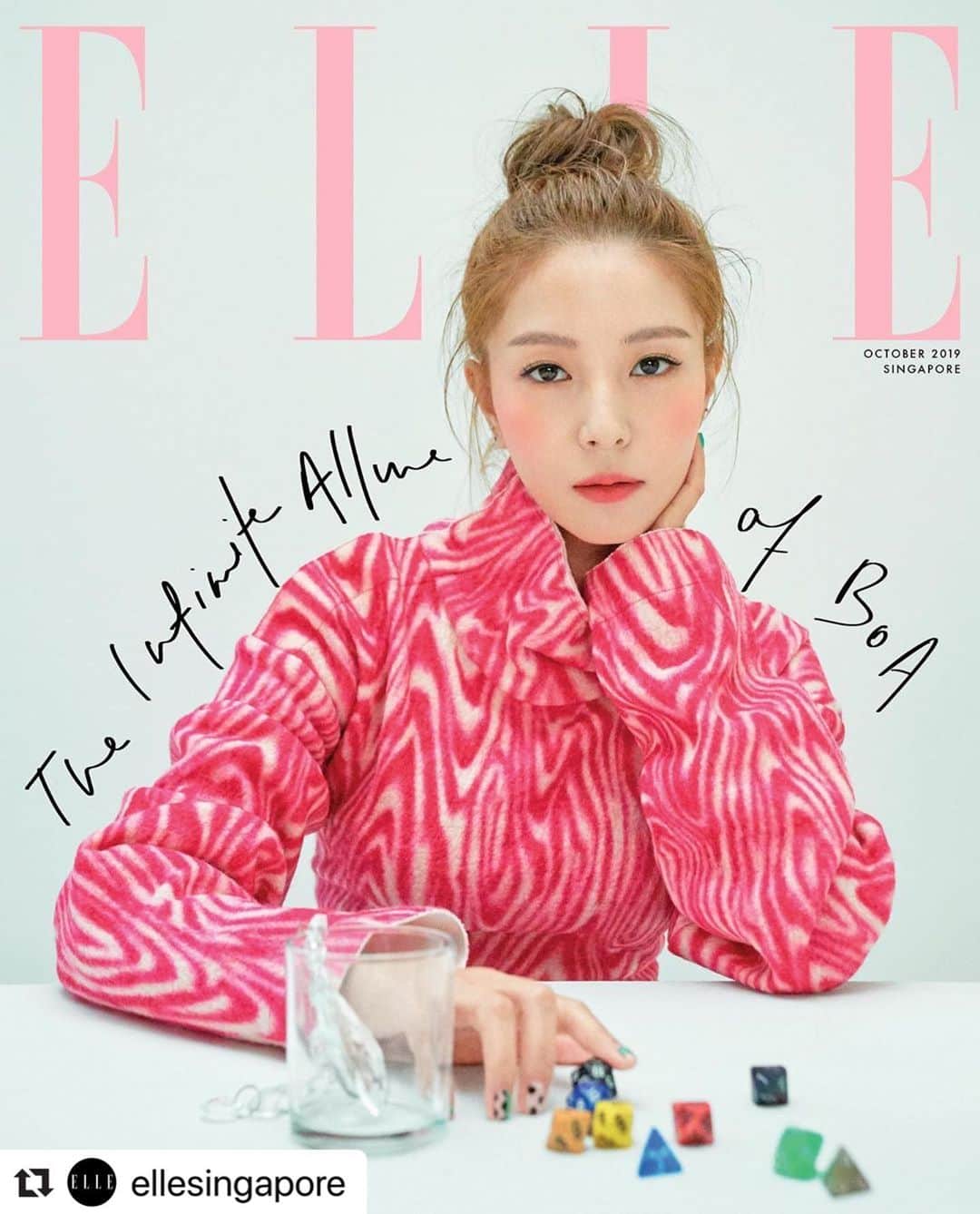BoAのインスタグラム：「#Repost @ellesingapore  #ELLESINGAPORE」