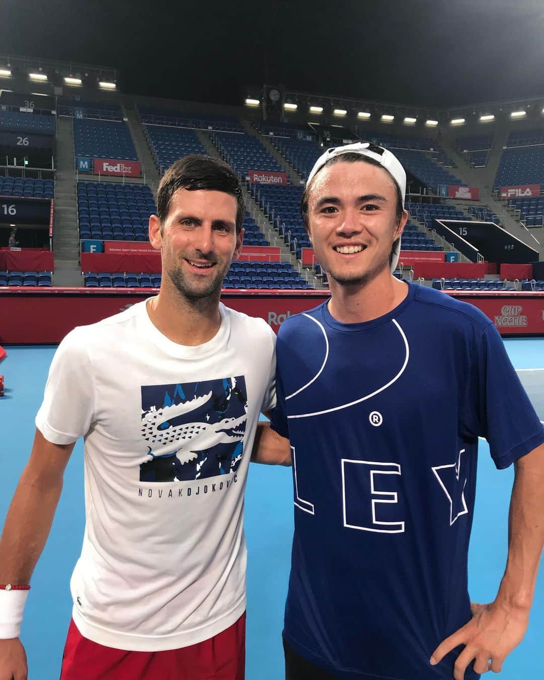 ダニエル太郎さんのインスタグラム写真 - (ダニエル太郎Instagram)「@djokernole thanks for practice!」9月27日 18時23分 - tarodaniel